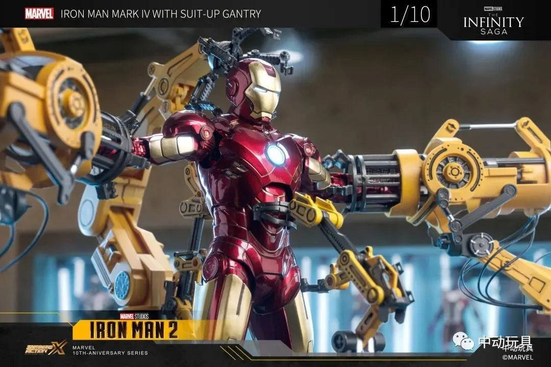 Zd Toys Suit Up Gantry With MK4 iron man Gantry Original 1/10 Tony Stark Model Action Figure Collectible Toy Gift For Kid