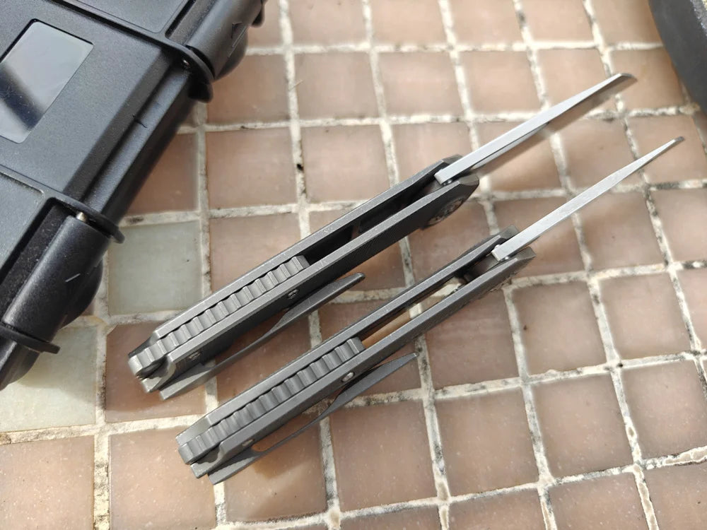 JUFULE New Neutralizer Titanium Handle 60+ HRC 154CM Steel Ceramic Bearing Pocket EDC Tool Hunting Camping Outdoor Folding Knife