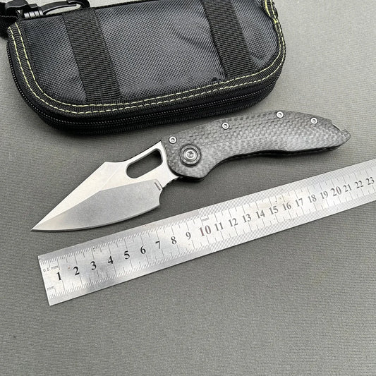 MiT New Stitch Axis Folding Knife carbon fibre Camping Tactical Gear EDC Combat defense Outdoor Hunting Survivial Pocket Knives