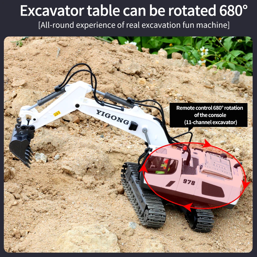 RC Excavator RC CRA Children Toys Remote Control Excavator Toys Kids Radio Control Dump Truck Bulldozer Electric Car Toys Gift