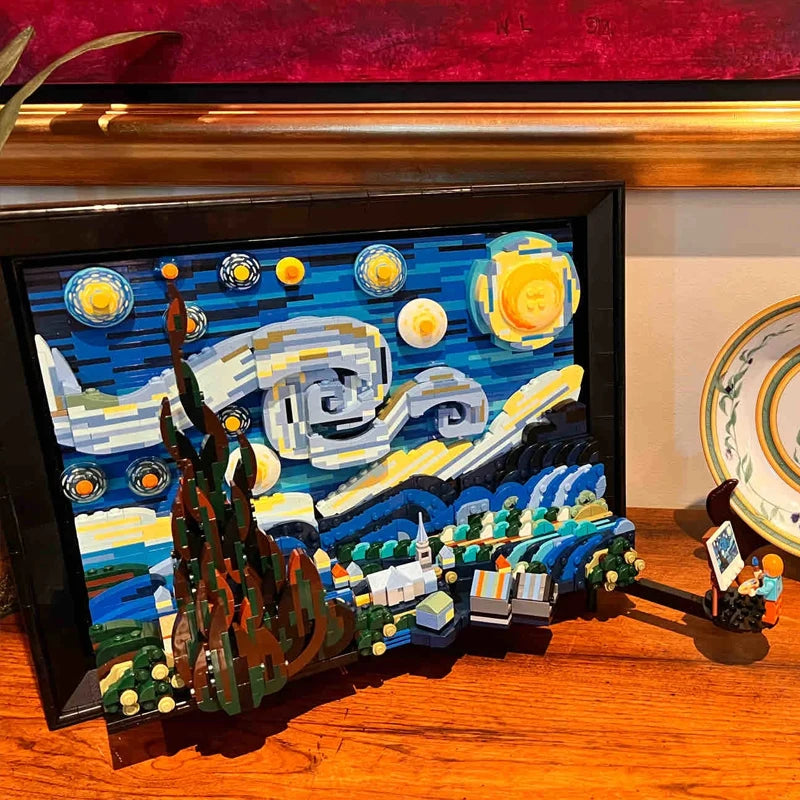 Van Gogh Starry Night 3D Puzzle Toy Aosphere Decoration Gift for Boys And Girls Starry  High Aesthetic Value Assembly Toy