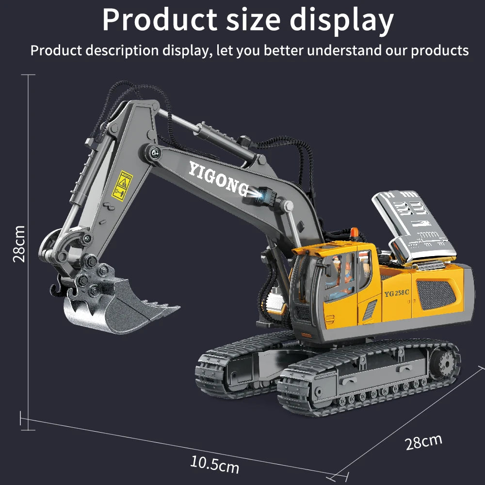 RC Excavator RC CRA Children Toys Remote Control Excavator Toys Kids Radio Control Dump Truck Bulldozer Electric Car Toys Gift