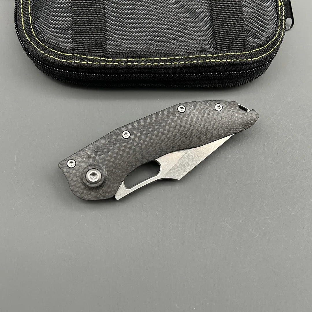 MiT New Stitch Axis Folding Knife carbon fibre Camping Tactical Gear EDC Combat defense Outdoor Hunting Survivial Pocket Knives