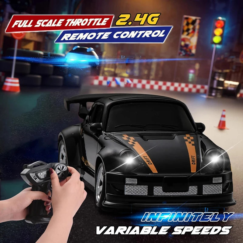1/64 2.4G High speed Drift Rc Car 4WD Remote Control Car Four Wheel Drive Radio Controlled Mini RTR Racing Model Boy Toy Gift
