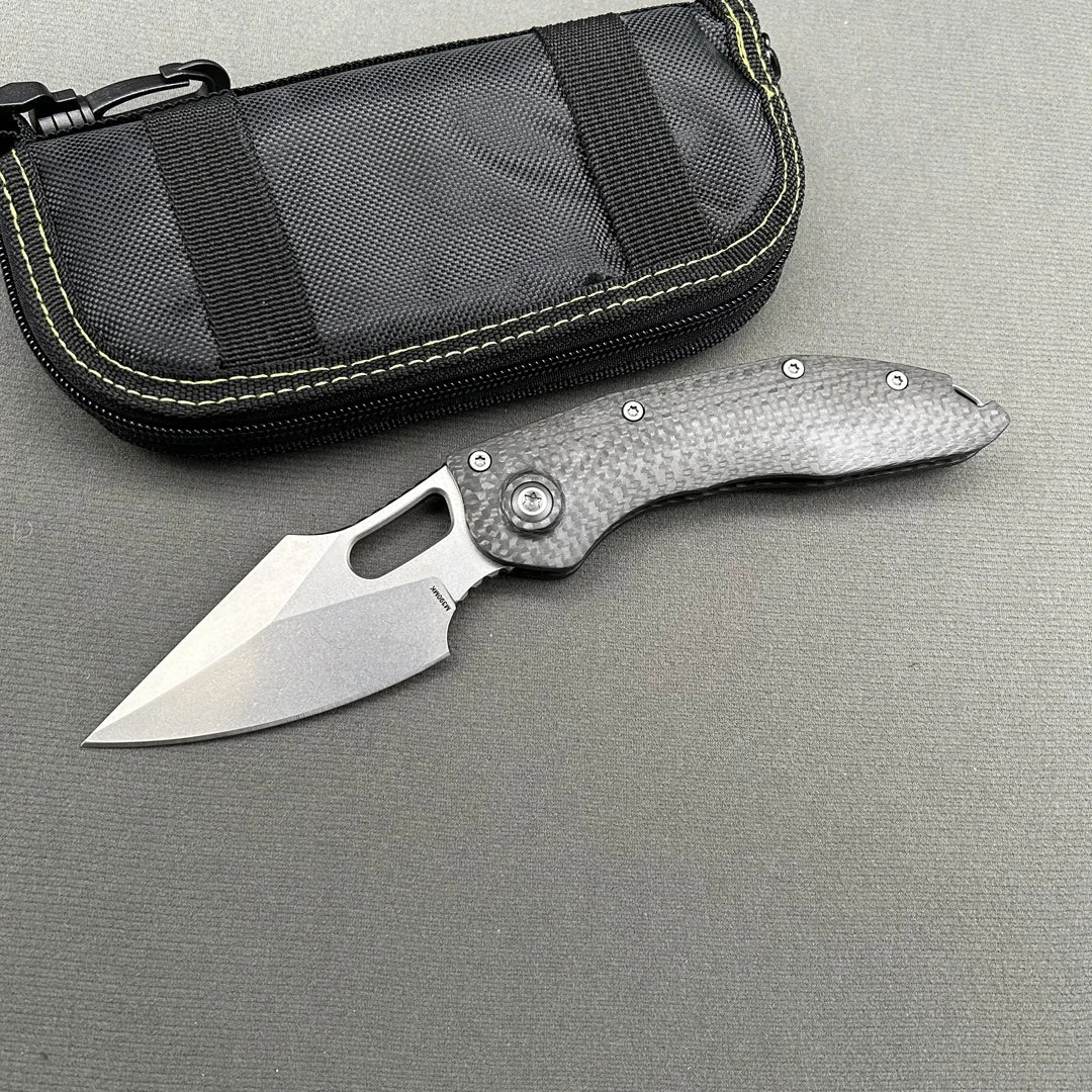 MiT New Stitch Axis Folding Knife carbon fibre Camping Tactical Gear EDC Combat defense Outdoor Hunting Survivial Pocket Knives