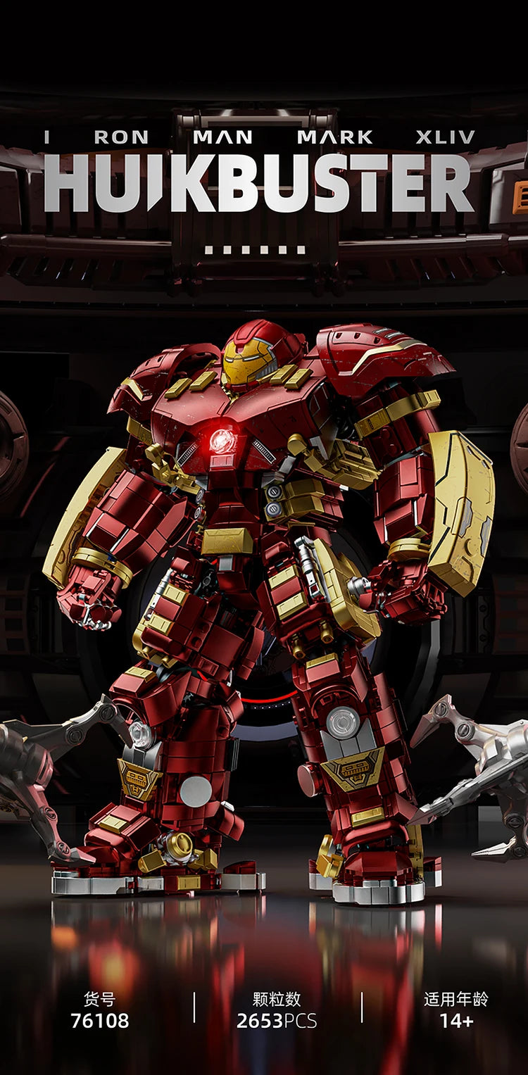 Iron Man The Hulkbuster Ultron Edition Building Block Classics The Avengers Superhero DIY Mech Model Figurines Bricks Toys Gifts