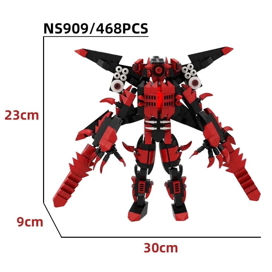Skibidi Toilet Titan TV Man Speakerman Horror Game Bosses Camara Building Block Cartoon Doll Model Kids Birthday Halloween Gift