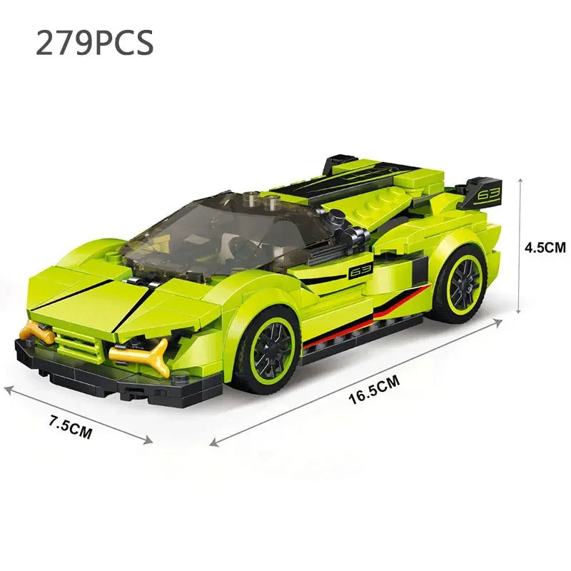 Speed Champions Series Racing Sports Vehiclea Technique Car Supercar Building Blocks Set Bricks Classic MOC Model Toys For Kids