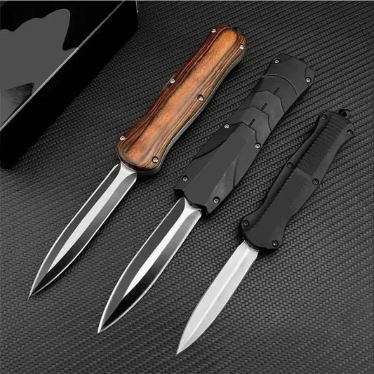 High Quality BM 3300 Infidel A016 Quick Opening D2 Blade Wood Handle Hunting Knife Camping Self Defense EDC Multitool Tools Gift