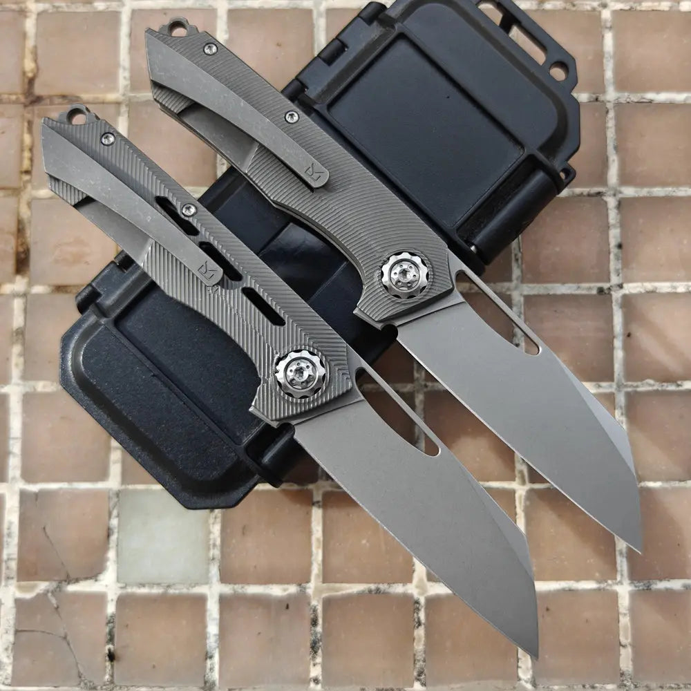 JUFULE New Neutralizer Titanium Handle 60+ HRC 154CM Steel Ceramic Bearing Pocket EDC Tool Hunting Camping Outdoor Folding Knife