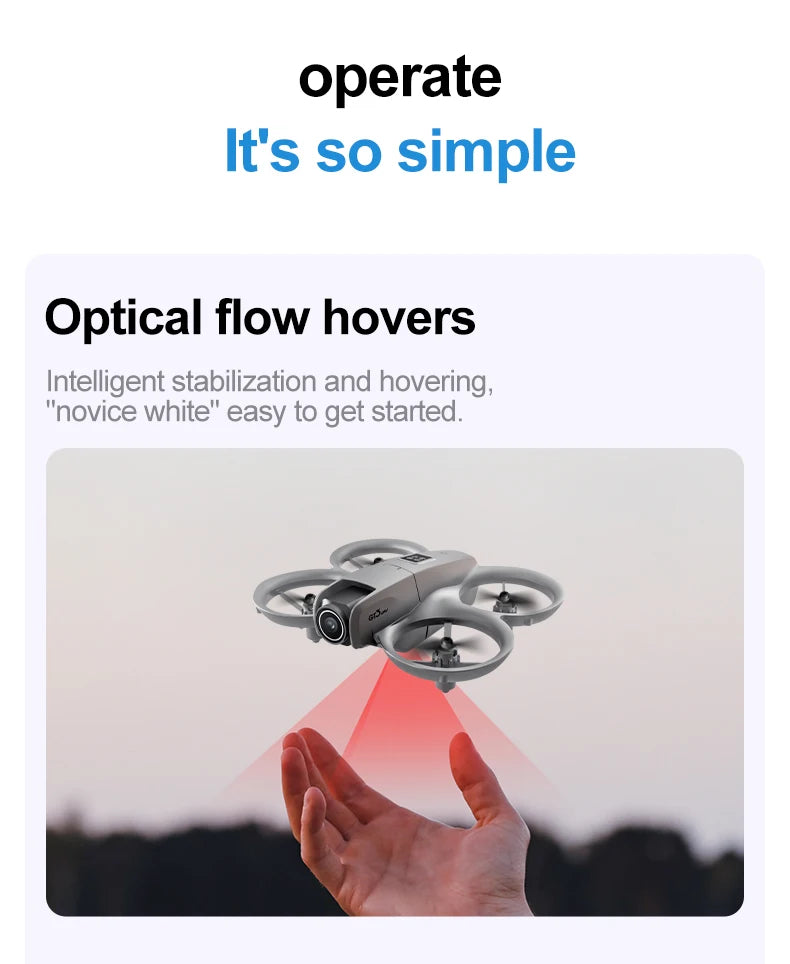 Gt3 Mini Drone 8k Camera 180° ESC Optical Flow Positioning WIFI Aerial Photography Remote Control Aircraft G-safe Drone Toy Gift