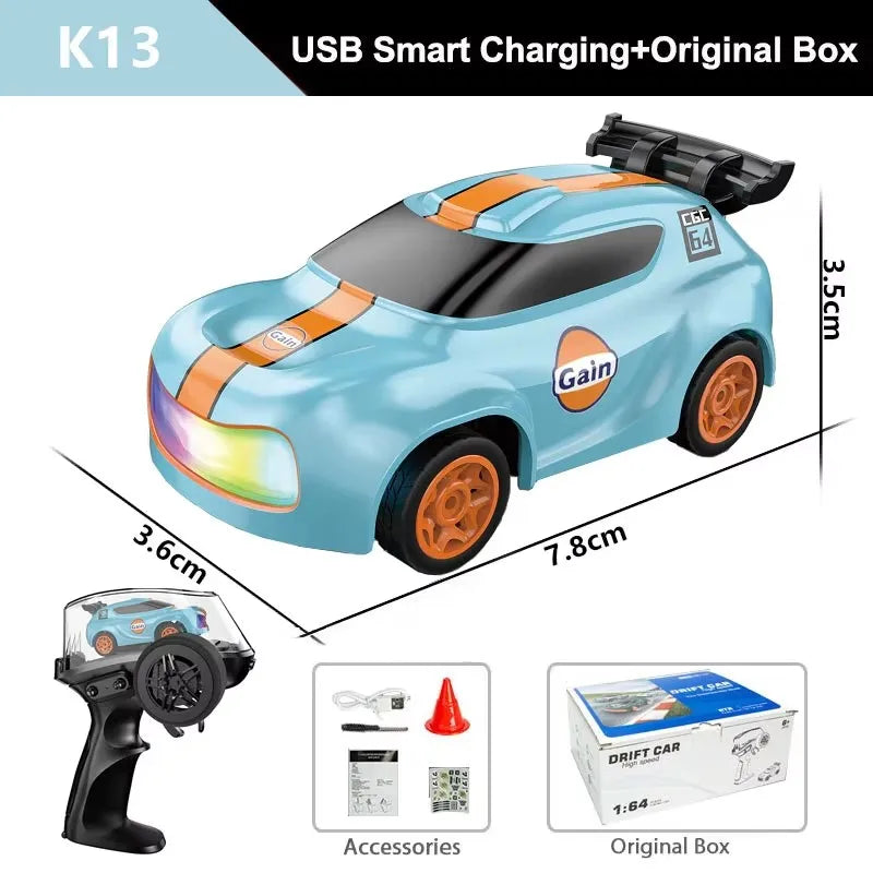 1/64 2.4G High speed Mini Drift Rc Car 4WD Remote Control Car Four Wheel Drive Radio Controlled Mini Racing Model Boy Toy Gifts