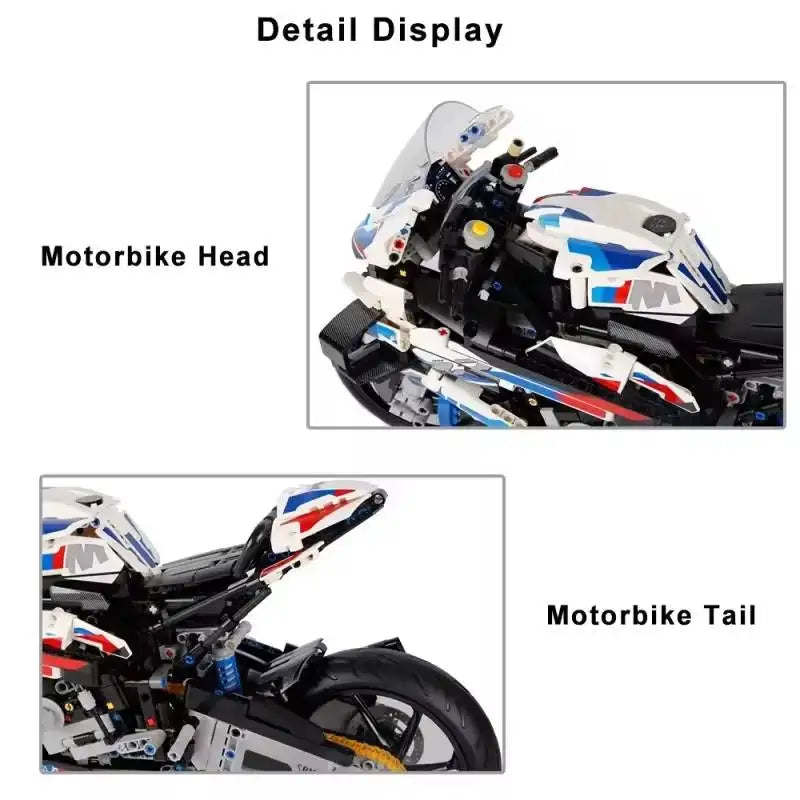 NEW 1920Pcs  Technical Racing  Motorcycle 1000 RR Motorbike Building Blocks Bricks Toys  Birthday Christmas Children Gifts