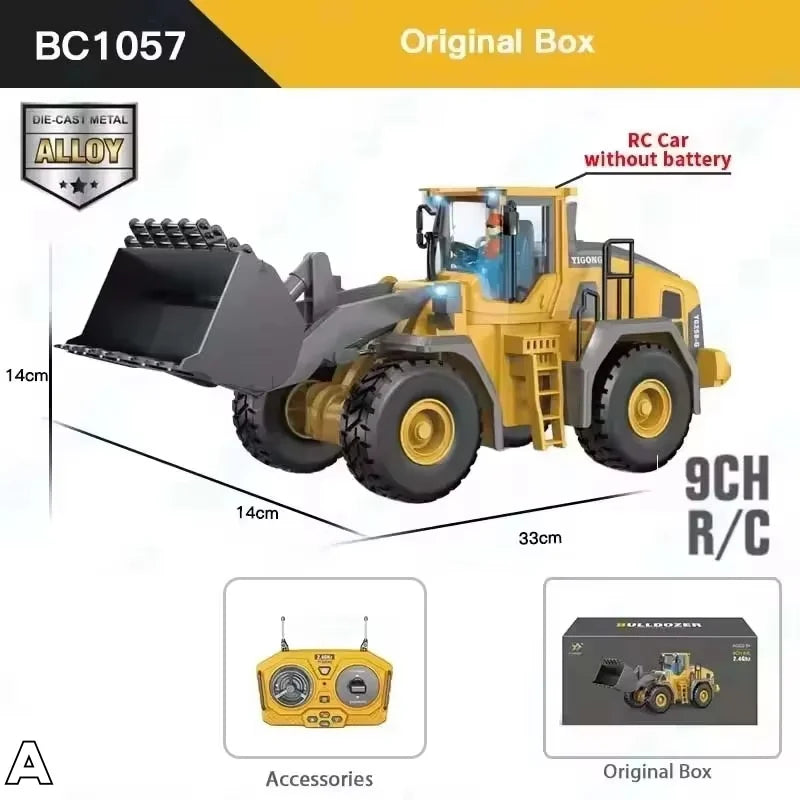 New RC Excavator Dumper Car 2.4G Remote Control Engineering Vehicle Crawler Truck Bulldozer Toys For Boys Kids Christmas Gifts