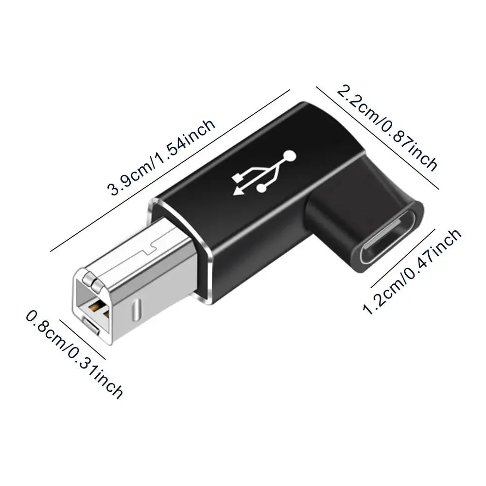 Clearance_USB 2.0 Printer Adapter USB Type C to Type B Male For Printer Hard Drive Base Fax Machine Scanner USB 2.0 Type C Print