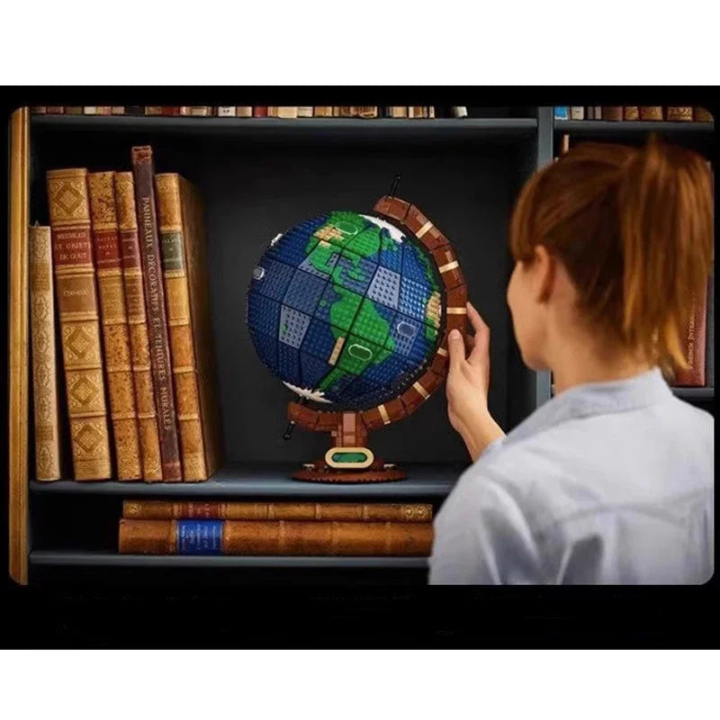 New product 2585PCS creative globe map model building block technology MOC building block creative assembly children's toy birth