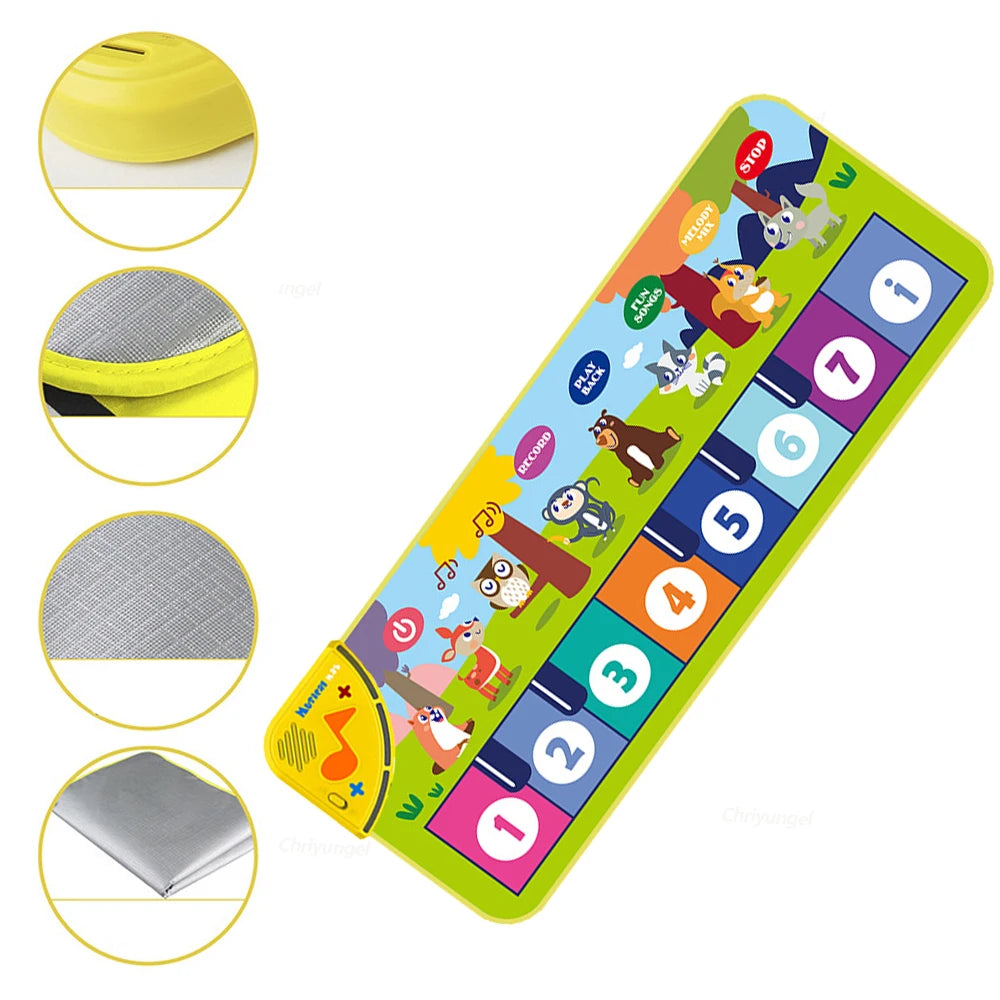 Piano Mat for Kids Kids Toddlers Floor Keyboard Dance Mat Baby Fitness Play Musical Carpet Music Instrument Toys Girl Boy Gift