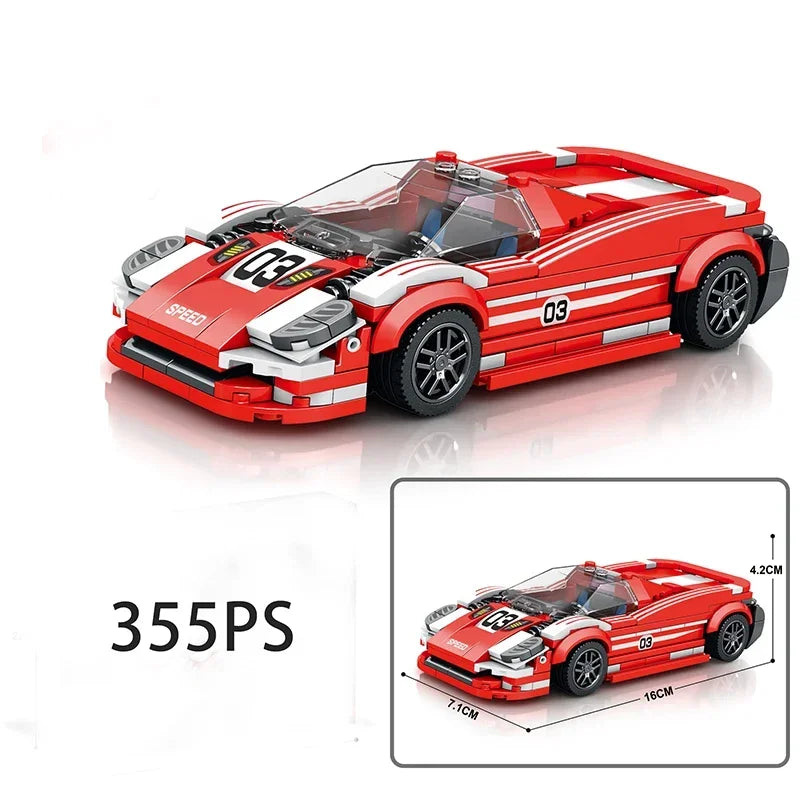 Speed Champions Series Racing Sports Vehiclea Technique Car Supercar Building Blocks Set Bricks Classic MOC Model Toys For Kids