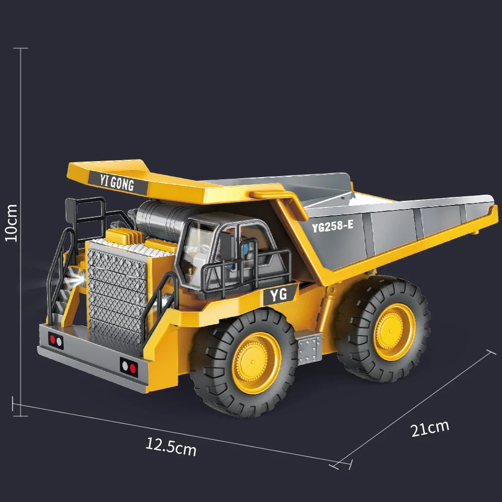 RC Excavator RC CRA Children Toys Remote Control Excavator Toys Kids Radio Control Dump Truck Bulldozer Electric Car Toys Gift