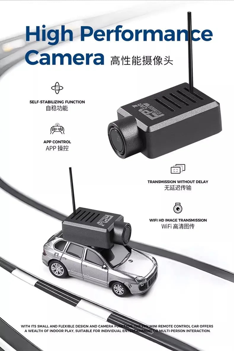 WLtoys 6401 FPV RC Mini Vehicle Full Scale Photo Self-stabilising Rear Drive Small Car Model 1:64 720P Remote Control Car