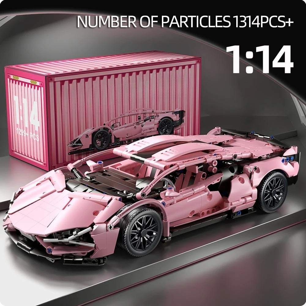 ToylinX Technical Building Blocks Car Racing Sport Speed Vehicle Model City Mechanical Super Bricks Puzzle Toys Adult Gift