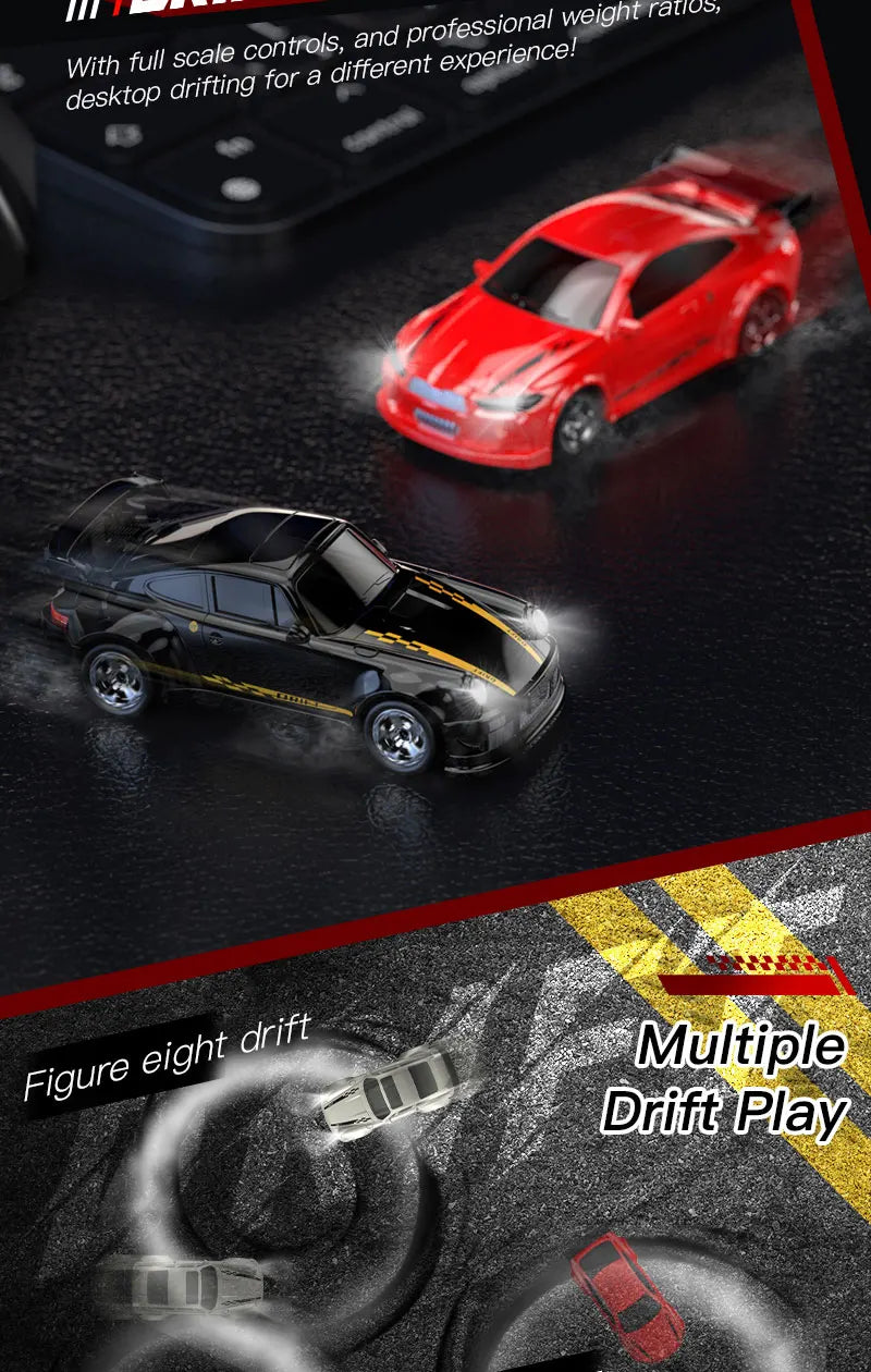 1/64 2.4G High speed Mini Drift Rc Car 4WD Remote Control Car Four Wheel Drive Radio Controlled Mini Racing Model Boy Toy Gifts