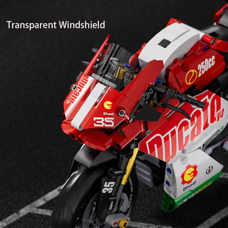 Famous V4 Motorcycle Building Blocks Set Super Motorbike Model Kit Technical Racing Kids Assembled Toys Gifts For Boys And Girls