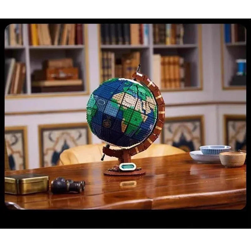 New product 2585PCS creative globe map model building block technology MOC building block creative assembly children's toy birth