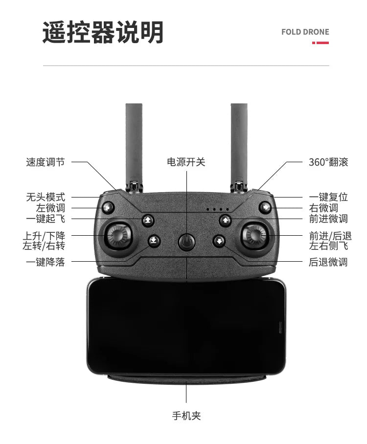 KBDFA 2024 New E88 Pro WIFI FPV Drone Wide Angle HD 4K 1080P Camera Height Hold RC Foldable Quadcopter Dron Helicopter Toys Gift