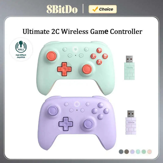 8BitDo Ultimate 2C Wireless Gaming Controller，Gamepad with Hall Effect for PC, Windows 10, 11, Steam Deck, Raspberry Pi, Android
