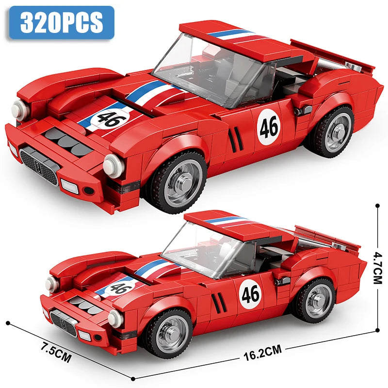 Speed Champions Series Racing Sports Vehiclea Technique Car Supercar Building Blocks Set Bricks Classic MOC Model Toys For Kids