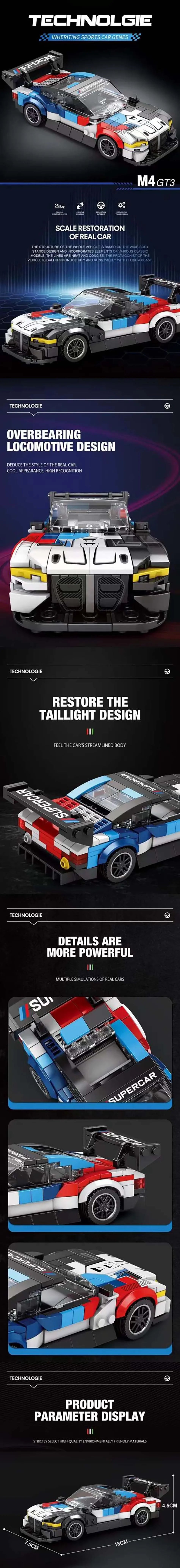 Speed Champions Series Racing Sports Vehiclea Technique Car Supercar Building Blocks Set Bricks Classic MOC Model Toys For Kids