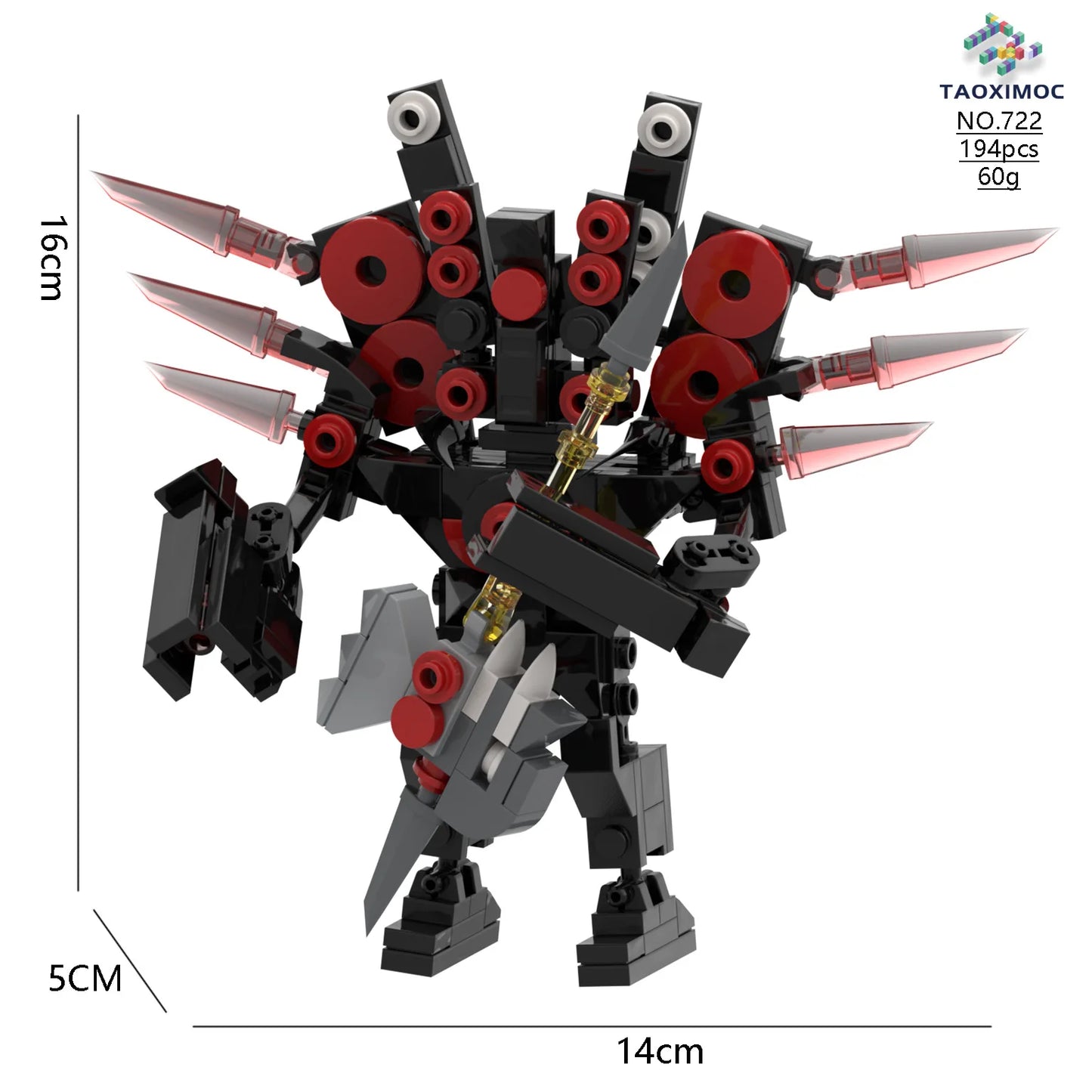Skibidi Toilet Titan TV Man Speakerman Horror Game Bosses Camara Building Block Cartoon Doll Model Kids Birthday Halloween Gift