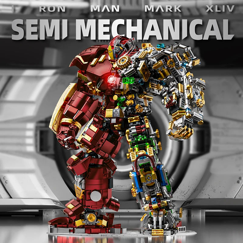 2700+pcs Iron Heroes Blocks Action Figures Mark Building Sets Buster Mech DIY Brick Collectible Toys for Boys Adult Kids Gifts