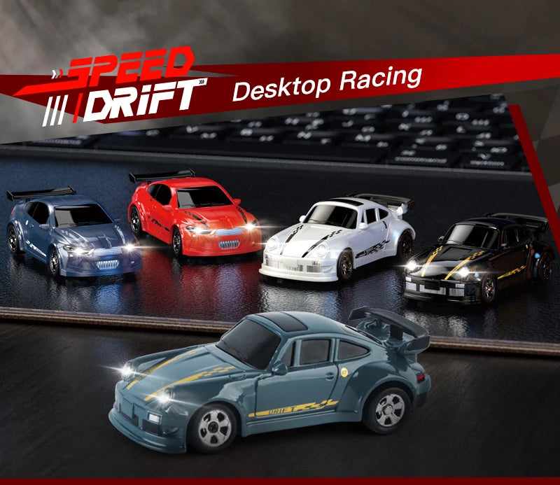 New 4WD 2.4GHZ RC Simulation Mini Drift Car Palm Racing Model Desktop Toys 1/64 Scale Remote Control Car Gift For Children Boys