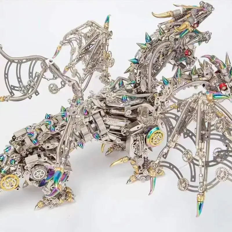 Three-headed dragon 3D three-dimensional metal mechanical assembly handmade model toy birthday gift for boy friends