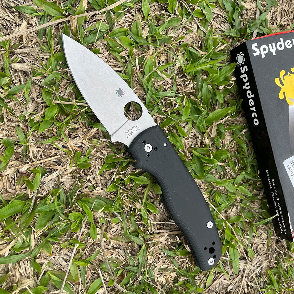 C-229 Ball Bearing Lock Tactical Folding Knife, G10/ Linen Handle, EDC Hiking, Hunting, Self Defense and Survival Utility Tools
