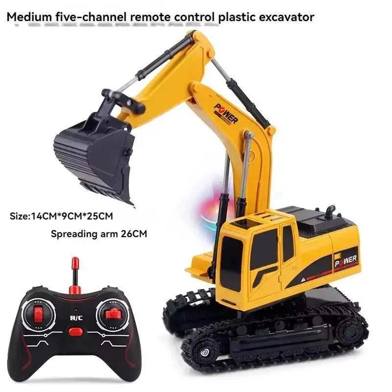 New RC Excavator Dumper Car 2.4G Remote Control Engineering Vehicle Crawler Truck Bulldozer Toys For Boys Kids Christmas Gifts