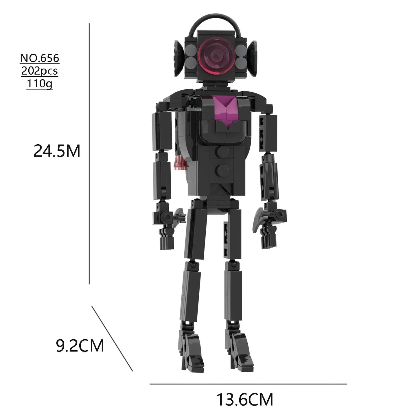 Skibidi Toilet Titan TV Man Speakerman Horror Game Bosses Camara Building Block Cartoon Doll Model Kids Birthday Halloween Gift