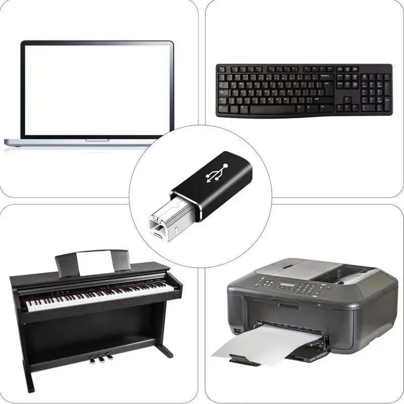 Clearance_USB 2.0 Printer Adapter USB Type C to Type B Male For Printer Hard Drive Base Fax Machine Scanner USB 2.0 Type C Print