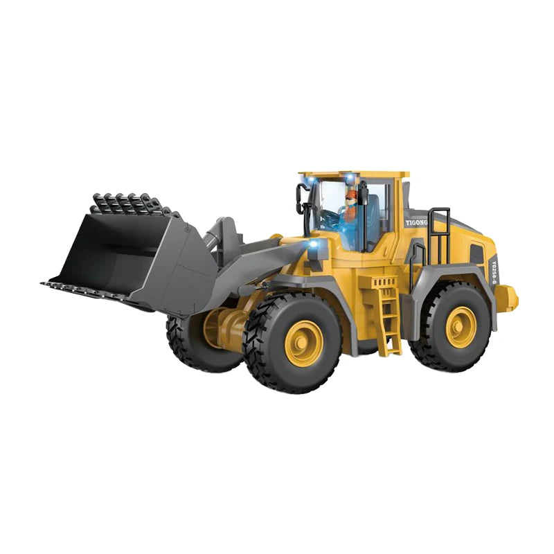 New 4WD Professional Remote Control Excavator Alloy Dump Truck Bulldozer Model RC Car Construction Vehicle Toys Children Gifts