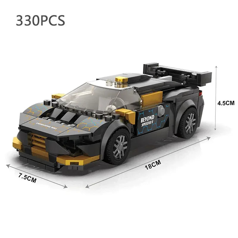 Speed Champions Series Racing Sports Vehiclea Technique Car Supercar Building Blocks Set Bricks Classic MOC Model Toys For Kids