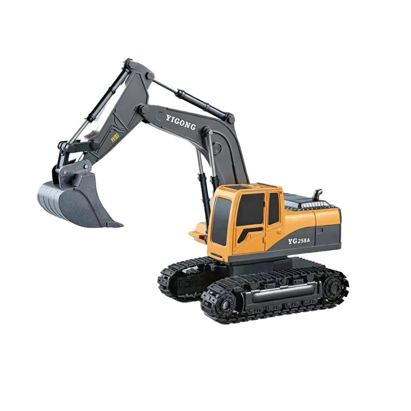 ZWN 2.4G 6/5CH Remote Control Excavator RC Model Car Toy Professional Alloy Plastic Simulation Construction Vehicle For Kid Gift