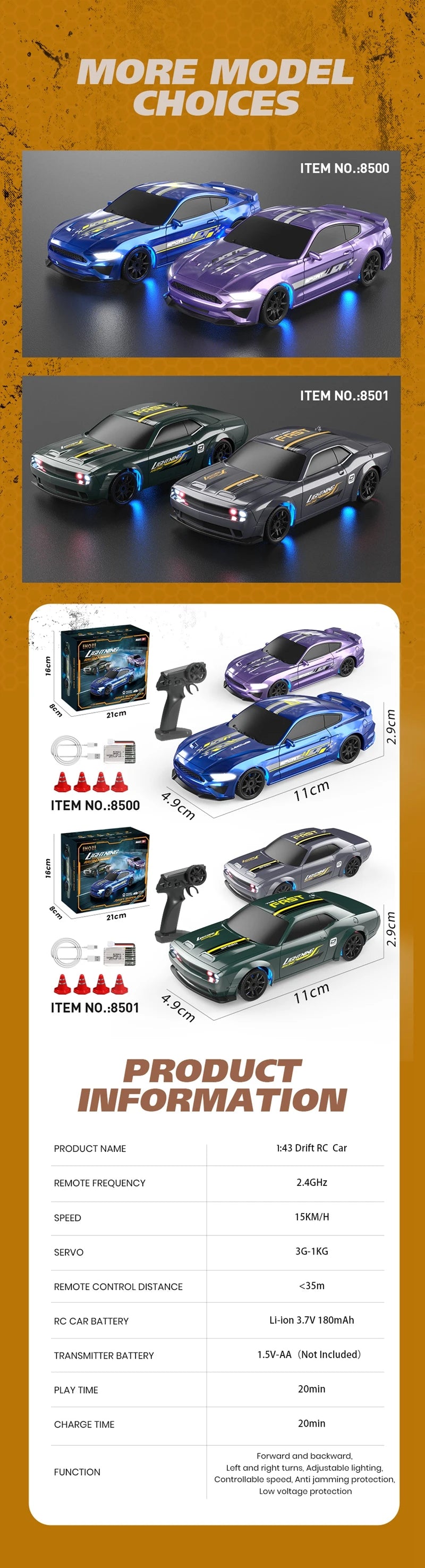 1/64 2.4G High speed Drift Rc Car 4WD Remote Control Car Four Wheel Drive Radio Controlled Mini RTR Racing Model Boy Toy Gift