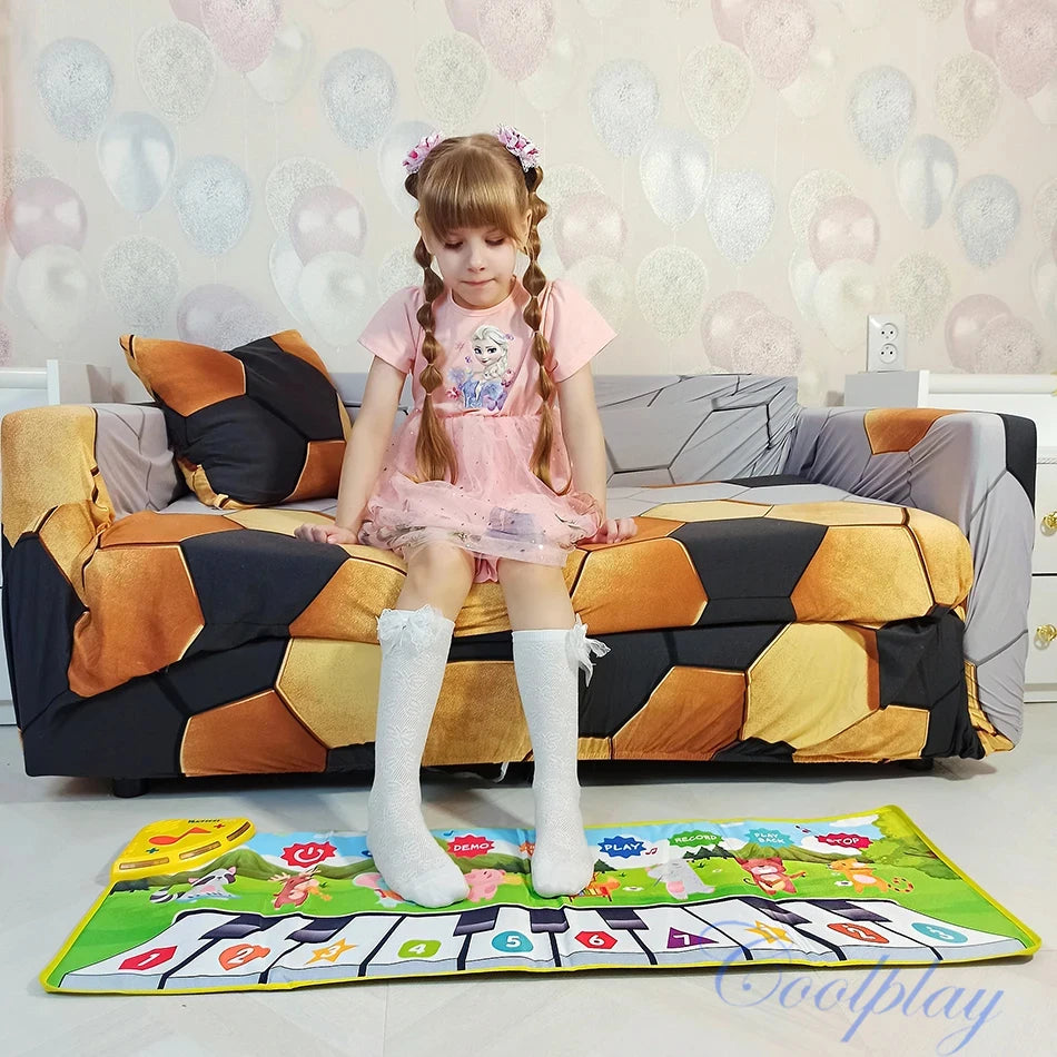 Coolplay Musical Piano Mat for Kids Toddlers Floor Keyboard Dance Mat with 8 Animal Sounds Baby Mat Educational Toys