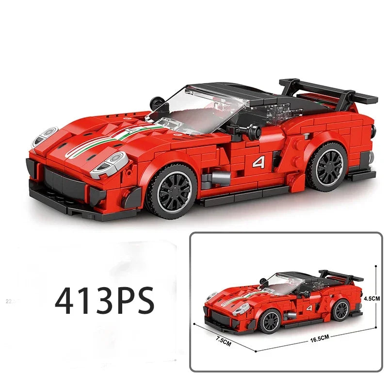 Speed Champions Series Racing Sports Vehiclea Technique Car Supercar Building Blocks Set Bricks Classic MOC Model Toys For Kids