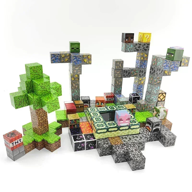 2025 New 10-300pcs DIY Magnetics Building Blocks Mini World Magnetic Building Blocks Puzzle Blocks For Children's Birthday Gifts