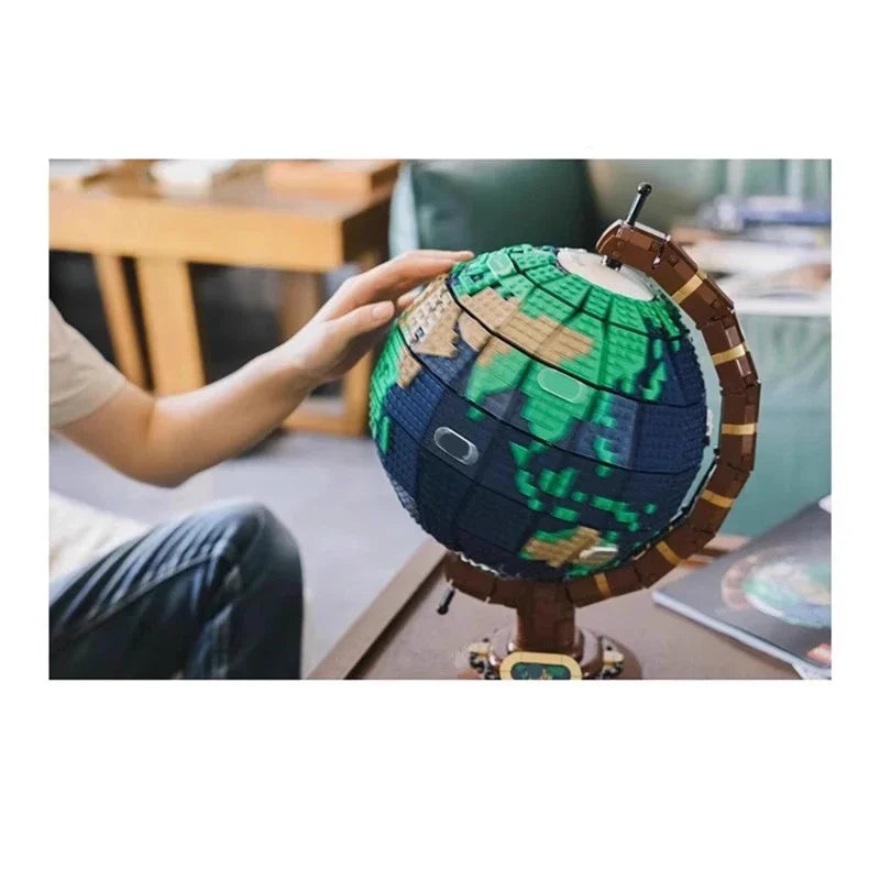 New product 2585PCS creative globe map model building block technology MOC building block creative assembly children's toy birth