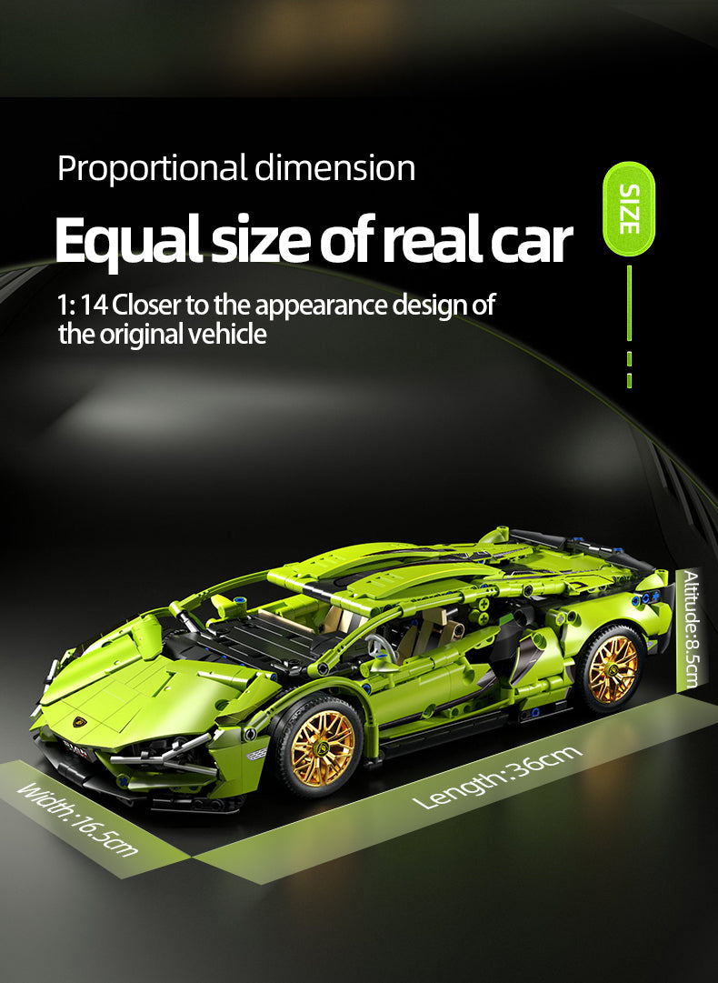 ToylinX Technical Building Blocks Car Racing Sport Speed Vehicle Model City Mechanical Super Bricks Puzzle Toys Adult Gift