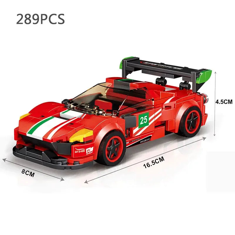 Speed Champions Series Racing Sports Vehiclea Technique Car Supercar Building Blocks Set Bricks Classic MOC Model Toys For Kids